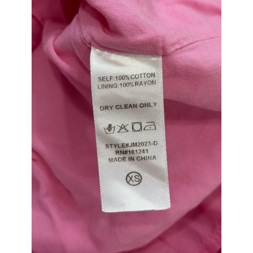 J. Marie Women XS Ember Top Pink Embroidered Peasant Blouse Boho Cotton Oversize - Picture 6 of 8